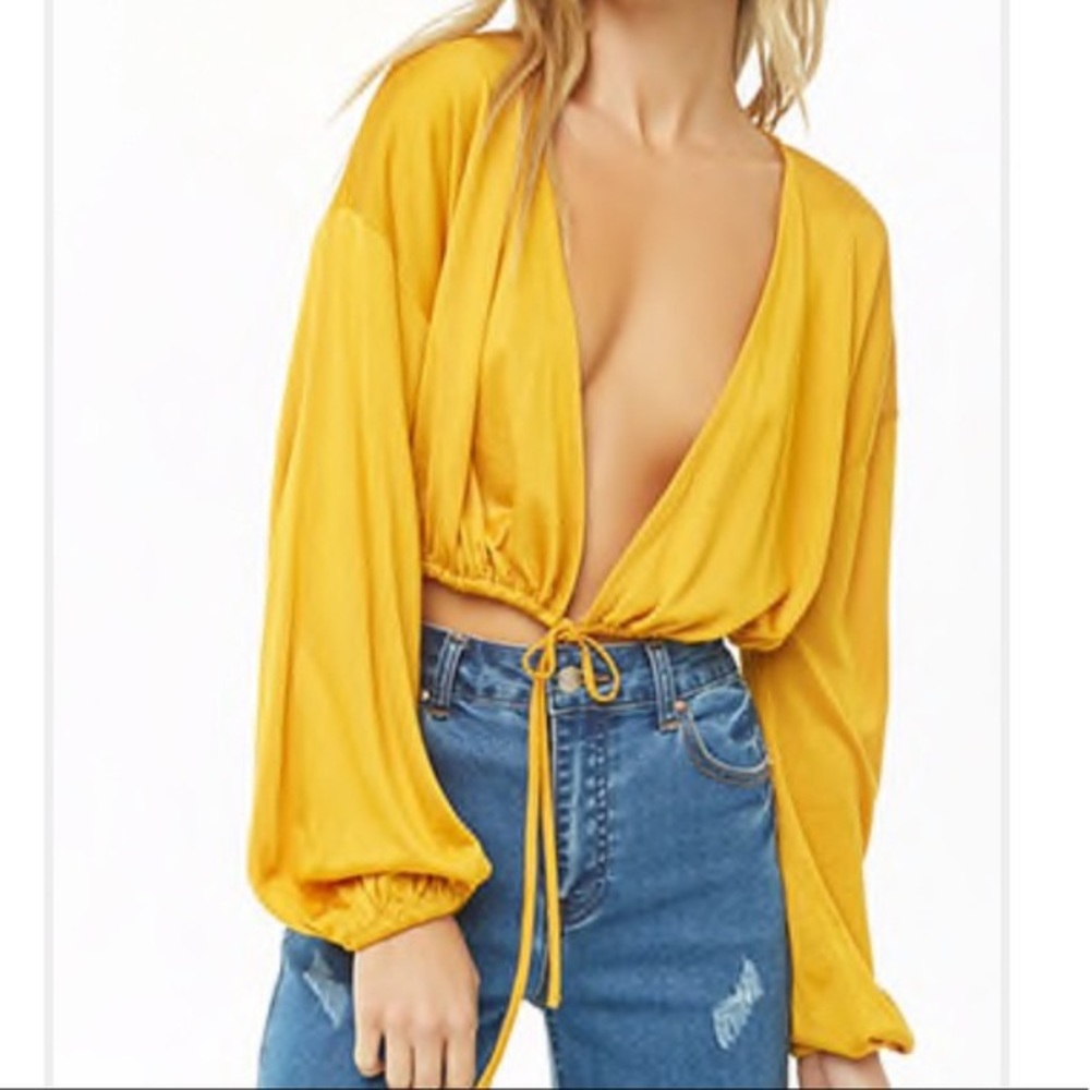 Forever 21 Plunging Crop Top